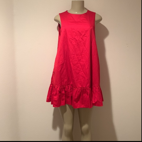 Red ruffle mini dress - Picture 3 of 14